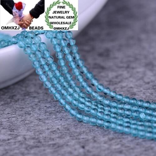 OMHXZJ Wholesale ZB343 2mm DIY Bracelet Necklace Jewelry Making Accessories Components Natural Stone Hot Fine Topaz Round Beads