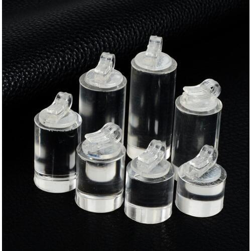 New Cone Finger Ring Stand Jewelry Display Holder Clear Ring Holder Jewelry Exhibition Showcase Stand 0.3-1.6" (7pcs/set)