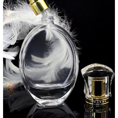 50ml 1.7OZ Empty Clear Glass Cosmetics Perfume Sprayer Bottle Container