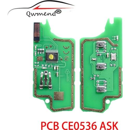 QWMEND CE0523 CE0536 for Peugeot Key PCB 3 Buttons Car Key Circuit Board for Peugeot 407 407 307 308 607 For Citroen C2 C3 C4 C5