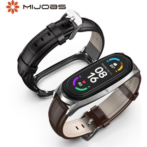 Strap for Xiaomi Mi Band 6 5 4 3 for Miband 6 Bracelet Genuine Leather Wrist Strap for Mi Band 5 Wristbands Pulseira