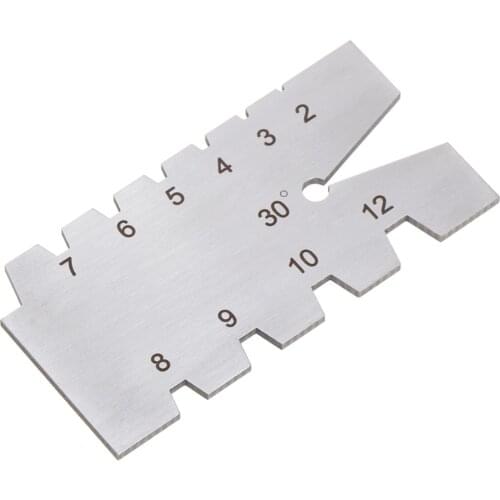 TR30 Degree Screw Thread Gauge Weld Gage Tool Grinding Stainless Steel Welding Feeler
