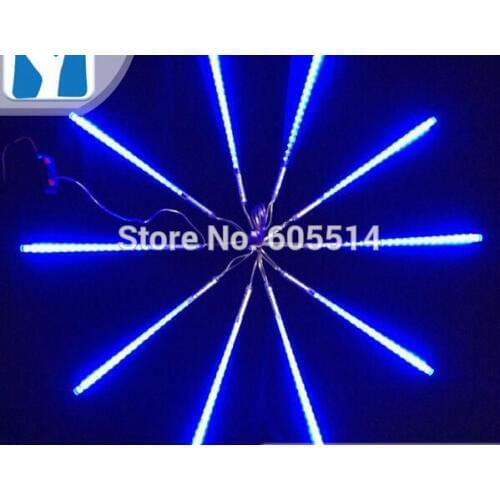 [Seven neon]Free shipping AC110-220V 3meters 10pcs/set 10W 30cm long 36leds/pcs 3528led smd blue led meteor tube light