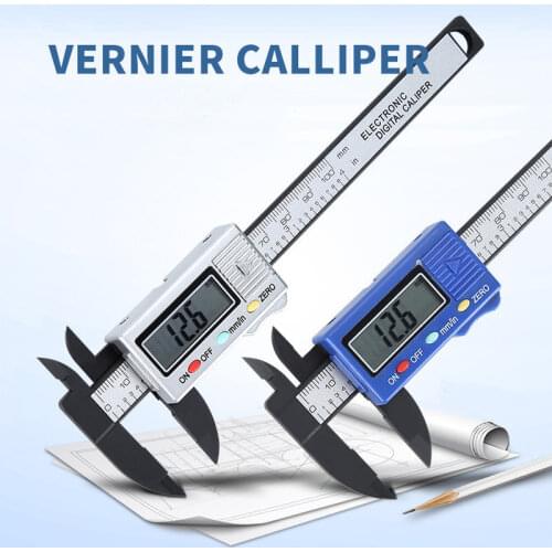100mm LCD Digital Electronic Carbon Fiber Vernier Caliper Gauge Micrometer LCD Digital Electronic Carbon Fiber Vernier Caliper