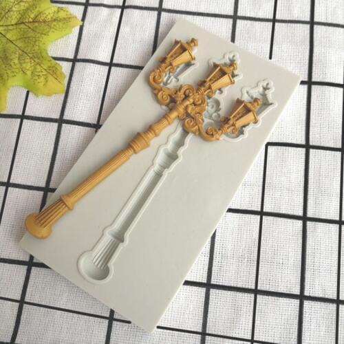 Street lamp silicone mold DIY fondant mold clay, plaster, scented candle mold decoration craft mold