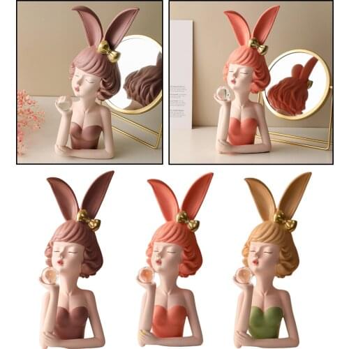 Bust Sculpture Bubble Girl Resin Statue Figurine Crafts Home Bedroom Desk Ornament Desk/Bookshelf/Dinning Table Statuette Gift