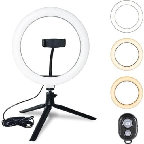 LED Ring Light Studio Photo Video Dimmable Lamp Tripod Stand Selfie Camera Phone with Remote Control for Live Youtobe Makeup