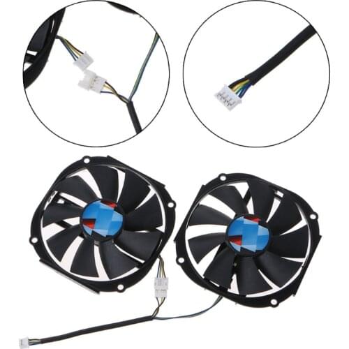 24BB 2Pcs 85MM 4Pin GA91S2H 12V 0.35A VGA Fan Graphics Card Cooling Fan for Yeston RX480 570 580 GPU Cooler