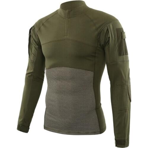 Military Tactical T-shirt Men Camouflage Breathable Long sleeve Combat training uniform Outdoor Army fan Camping Hiking T shirt