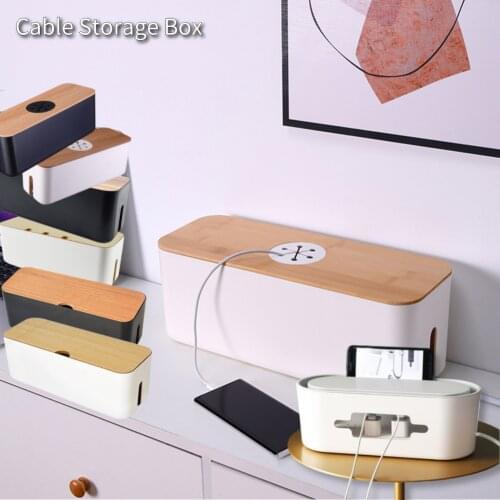 Cable Storage Box Power Strip Wire Case Plastic Power Strip Cable Storage Container Socket Organizer Network Line Storage Bin