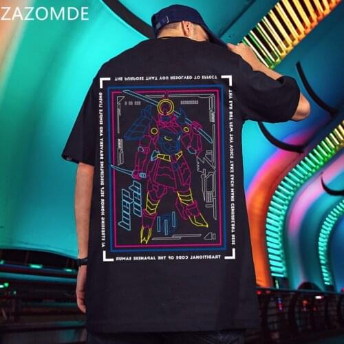 ZAZOMDE M-5XL Cotton Casual T Shirt Men Japanese Swordsman Tees O-neck Men Clothing Funny Print Short-sleeve Tops New2021