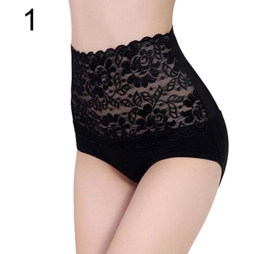 Womens Lace Floral Body Shaper Tummy Control Panties High Waist Underwear Slimming Pants Pantie Briefs Lady Shapewear