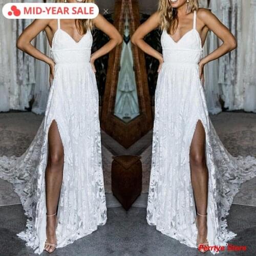 Plus Size S-5XL Lace Tank Floor-Length Bohemian Dresses Woman Party Night Lady Clothes 2020 New Fashion Summer Dress