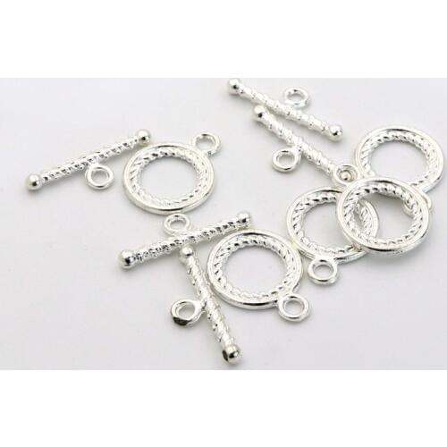 10 Pairs High Quality Silver Color Metal OT Clasps For Jewelry Making Diy Bracelet Necklace Finding Accessories Wholesale Supply