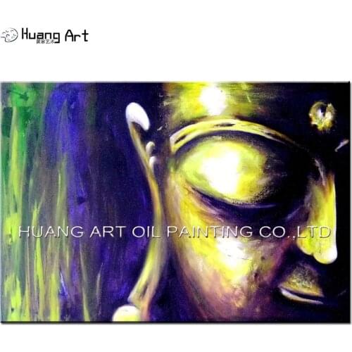 100%Hand-painted Top Quality Buddha Oil Artwork On Canvas Top Skill Artist Handmade Modern Abstract Buddha Portrait Oil Painting