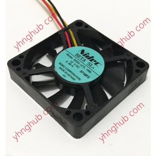 Nidec D05X-12TL 08B DC 12V 0.6A 50X50X10mm 3-Wire Server Cooling Fan