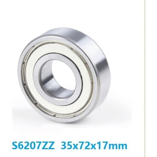 4pcs ABEC-5 S6207ZZ S6207 ZZ 35*72*17mm Stainless steel Ball bearing Stainless steel Deep Groove Ball Bearings 35x72x17mm 6207