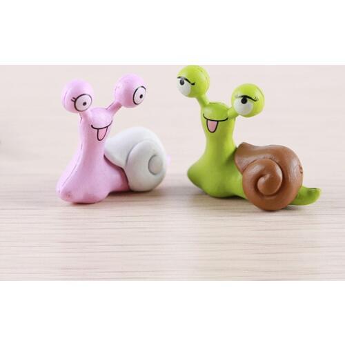Big Eyes Snail Figures lovely decorative mini fairy garden animals statue jardin miniature Moss ornaments