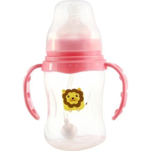 210mL Newborn Children Infant Baby Boy Girl Wide Mouth PP Feeding Bottle Drinking Water Breast-like Feeling