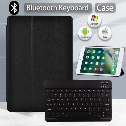 Cover for Apple IPad Mini 1 2 3 4 5 7.9 Inch Adjustable Stand Pu Leather Smart Sleep Wake Tablet Case+Bluetooth Keyboard+Stylus