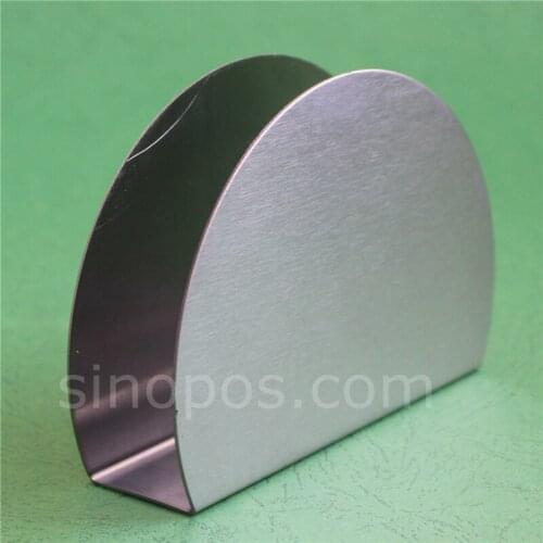 Stainless Steel Shaped Tissue Holder, dinner napkin patterned metal rack tabletop handkerchief restaurant hotel buffet desk deco