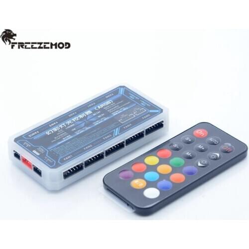 FREEZEMOD computer water cooler 5V Aurora full color rainbow remote control hub motherboard synchronization. CH-YKKZ-JX