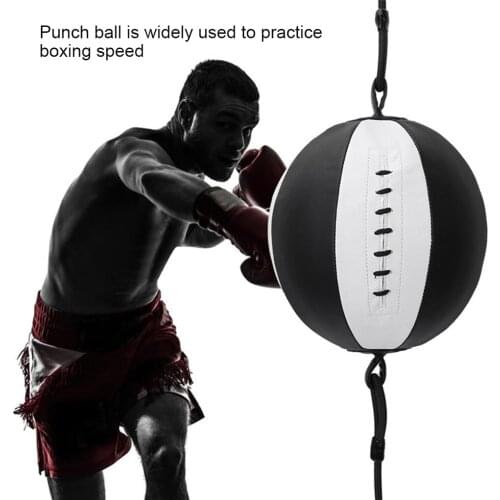 Leather Boxing Ball Speed Dodge Ball Double End Gym MMA Boxing Hanging Sports Punch Bag Workout Fitness Equipment