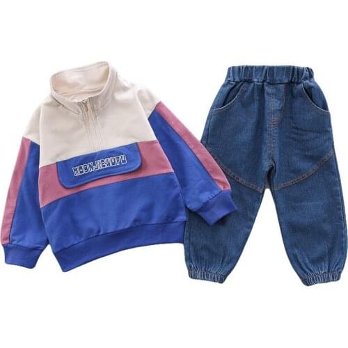 Spring Autumn Children Clothing Sets Coat Toddler Jacket Coat + Jeans Fashion 2Pcs Kids For Boys And Girls Outerwear Clothes