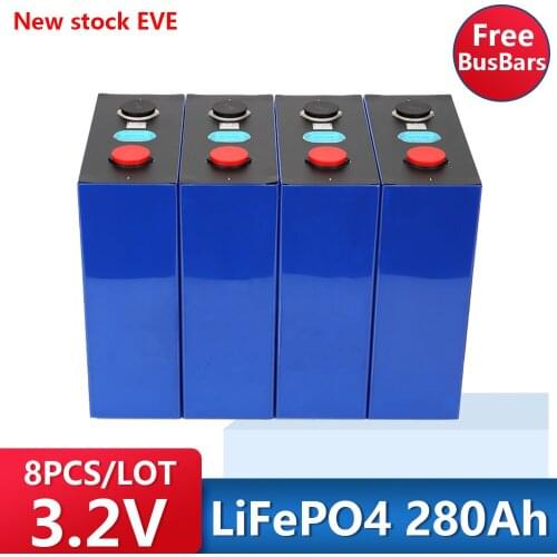8PCS A GRADE 3.2V 280AH LIFEPO4 LITHIUM BATTERY 24V BATTERY INVERTER VEHICLE RV 3.2V LITHIUM IRON PHOSPHATE BATTERY