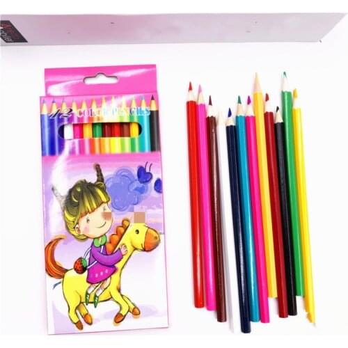 12 Color Non-Toxic Wax Crayon Set Mark Pastel Painting Pen crayons for kids Colouring Pencil drawing Art Supplies Stationery