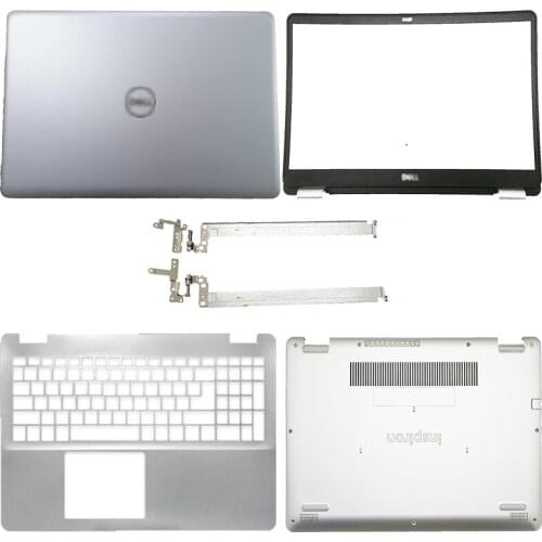 Brand New For Dell Inspiron 15 5000 5584 LCD Back Cover/Front Bezel/LCD Hinges/Palmrest/Bottom Case Cover 0JX9NR 0GYCJR Silvery