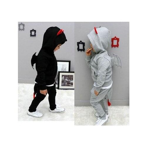 Baby boys clothes 2020 New Autumn Casual Long Sleeve sport suit children sets Cartoon little devil clothing sets Halloween gifts