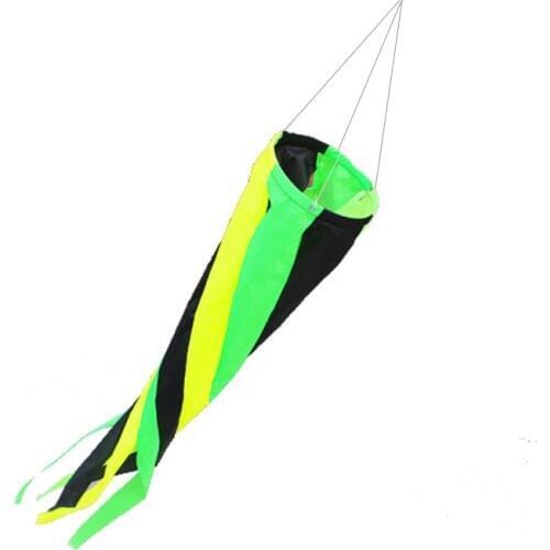 Professional Kite Accessories 3D Green Windsocks For Car/ Triangle Kites Kids
