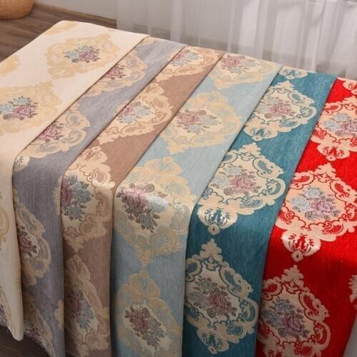 Wide 71" Jacquard Damask Chenille Upholstery Pouffe Sofa Fabric Cushion Pillow Cushion Cover Wallpapers Manual DIY Material