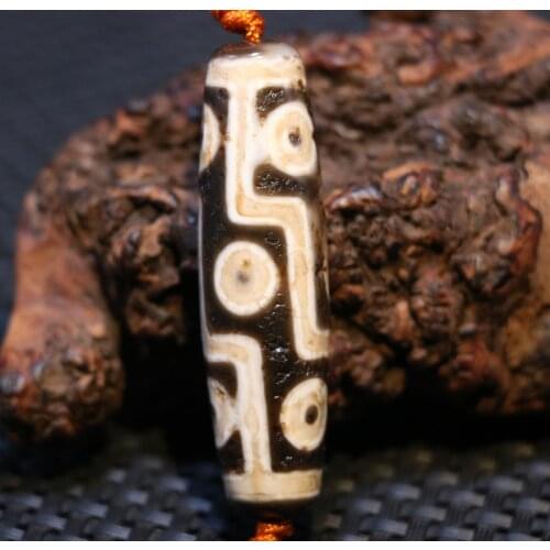 Super Magic Energy Tibetan old Agate 9 Eye Kingdom dZi Bead Pendant Amulet UPD03 LKbrother Talisman UPD210527A4