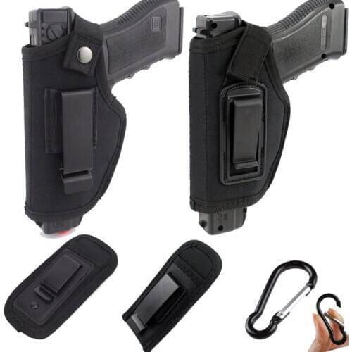 Tactical Gun Holster Concealed Carry Holsters Belt Metal Clip Holster Airsoft Gun Bag & Magazine Pouch for All Sizes Handguns