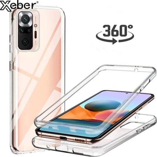 360 Full Body Protector Clear Case For Xiaomi 11 Ultra Note 10 Pro 9 SE 8 CC9 A3 Lite Poco X3 NFC F1 F2 M3 M2 Soft Silicon Cover
