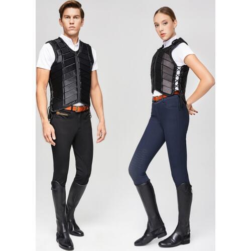 Horse Riding Vest Adults Kids Equestrian Protective Horse Vest Horse Riding Vest Body Protector Safety Waistcoat Black