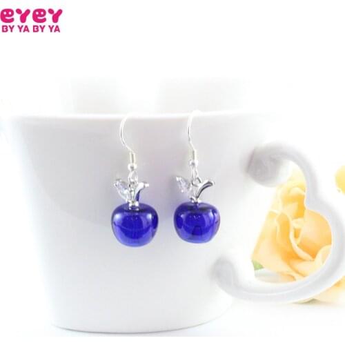 1Pair Murano Glass Essential Oil Apple Shape Earrings Aromatherapy Bottle earrings for women