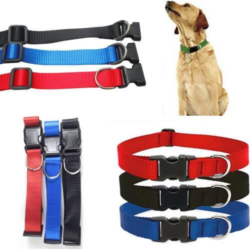 1 Pc Fashion Nylon Dog Collars Adjustable Dog Cat Collar Nylon Heavy Duty Clip Buckle Pet Collar for Small Medium Dogs Wholesale