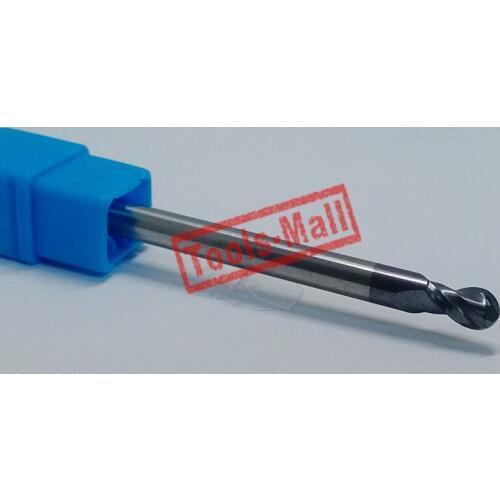 1pc radius=2mm 2 Flutes hrc45 R2*8*D4*100 solid carbide Ball nose End Mill CNC router bits tools Milling cutter