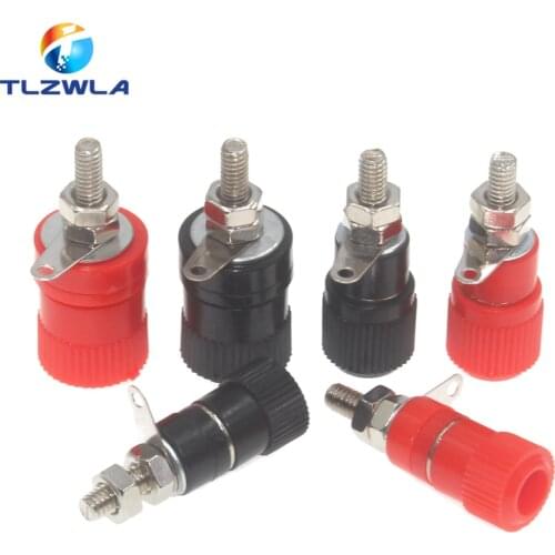 5PCS Terminal Blocks JS-910B JS-919 4mm Amplifier Terminal Connector Binding Post Banana Plug Jack Mount