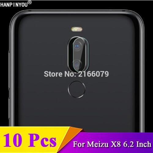 10 Pcs/Lot For Meizu X8 6.2" Rear Camera Lens Protective Protector Cover Soft Tempered Glass Film Guard