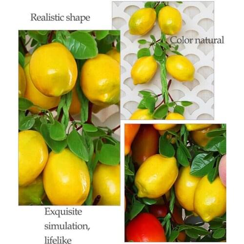 2 Strings 52CM Material: Styrofoam, PU Lemon Modle Artificial Garden Wall Decor Fruit Home Ornaments High Quality