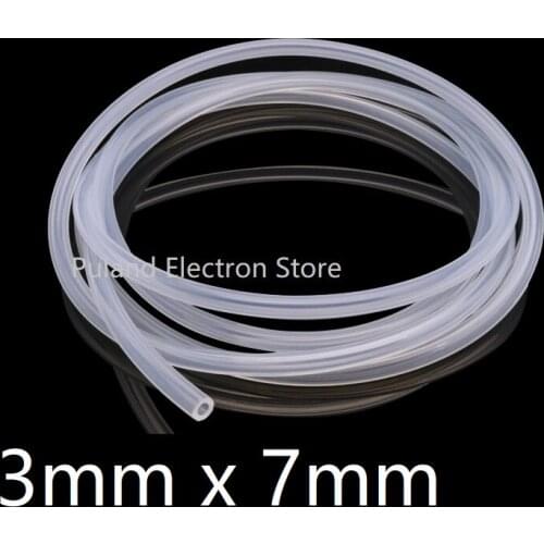 3x7 Silicone Tubing ID 3mm OD 7mm Food Grade Flexible Drink Tubing Pipe Temperature Resistance Nontoxic Transparent