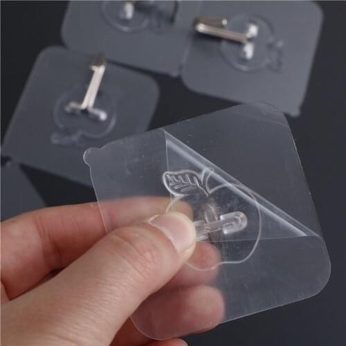 5pcs 6*6cm Strong Transparent Self Adhesive Door Wall Hangers Suction Cup Sucker for Kitchen Bathroom Accessories