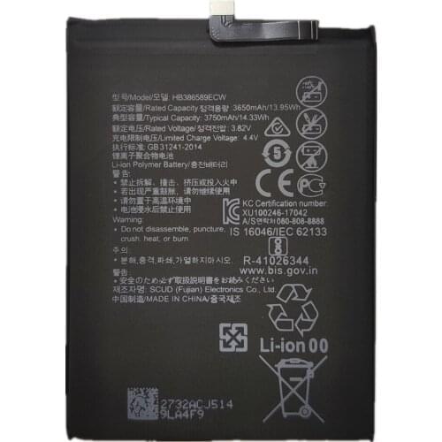 New HB386589ECW 3650mAh Battery For Huawei P10 Plus Honor 8X View 10 V10 Mate 20 Lite Nova 3 4 Phone