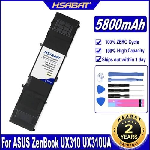 HSABAT B31N1535 5800mAh Battery for ASUS ZenBook UX310 UX310UA UX310UQ UX410 UX410UA UX410UQ U4000U U400UQ RX310U Batteries