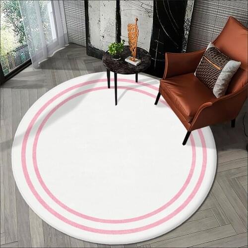 White modern living room carpet kitchen round carpet Pink Ribbon Detailed Free Shipping high quality Free Shipping carpet