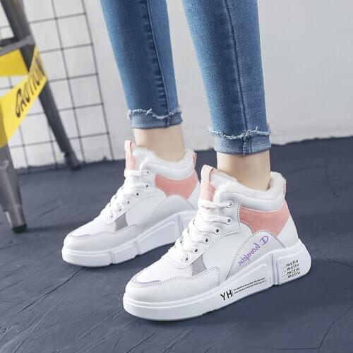 7725 Cotton shoes womens winter warmth and velvet 2020 all-match womens shoes student snow boots winter shoes
